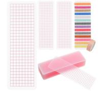 GAROZATION Porte-Ruban Washi 50 Panneaux 5 X 15 CM Plastique Rigide Format Portable Coins Arrondis pour Organisation et Bande de Taping