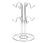 GAROZATION Porte-tasses à Café Créatif en Fer Argenté Stable Cuisine et Café, Support Mural Élégant pour Garder les Mugs Sec et Bien Rangés