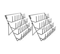 GAROZATION Présentoirs Muraux en Fer 30X20 CM, Lot de 2, Porte-Verres et Égouttoir, Séchoirs Muraux Multifonctionnels Cuisine et Salle de Bain