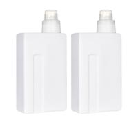 GAROZATION Recipient pour Lessive Liquide Portable en Pe Blanc 2pcs, Bouteilles Rechargeables Multifonctions pour Shampooing et Hôtel, Flacons Pratiques à Usage Domestique