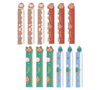 GAROZATION Règles Magnétiques Flexibles Résistantes à L'usure Lot de 12 Design Noël Cartoon et Faciles à Transporter pour Garçon et Filles pour École et Maison