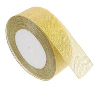 GAROZATION Ruban Décoratif Doré en Polyester 3 Cm X 22 M Résistant à L'effilochage, Facile à Travailler, pour Décoration de Mariage et Fêtes