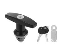 GAROZATION Serrure Boîte aux Lettres Clés et Plaques de Sécurité, Poignée en T Noire, Remplacement pour Armoires, Casiers et Rangements de Camping-Car Fonctionnement Fluide