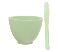 GAROZATION Set de Bols en Silicone Vert avec Bâton de Mélange pour Masque Facial Diy, Outil Facile à Utiliser Ranger, pour Soins de Beauté à Domicile