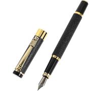 GAROZATION Stylo-plume Noir Compact en Plastique, Confortable à Utiliser, Stylé et Créatif, pour Bureau et Pupitre Scolaire