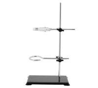 GAROZATION Support de Laboratoire Facile à Assembler et Nettoyer Noir avec Base Carrée et pour Laboratoires de Chimie et Expérimentaux pour Laboratoires de Chimie Expérimentaux