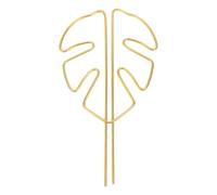 GAROZATION Support de Plante Réutilisable en Fer Léger Forme Feuille Monstera Or, Design Simple et Élégant, pour Jardins et Fermes, Maintien Le Renversement