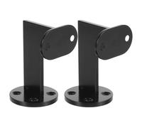 GAROZATION Supports de Main Courante à Utiliser Lot de 2 en Acier Inoxydable Noir Fixation Murale Facile à Installer pour Escaliers Intérieurs et Maison Confortable