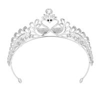 GAROZATION Tiare de Mariée Modèle Cygne en Alliage Strass, Couronne Élégante Confortable et Résistante pour Mariage et Occasions Spéciales Couleur Aléatoire