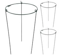 GAROZATION Tuteurs Vert Support Polyvalent Lot de 3 pour Plantes Grimpantes et Pivoines pour Jardin Extérieur et Petites Plantes D'intérieur