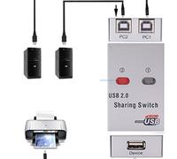 GAROZATION USB 2.0 Sharing 2 Ports pour Imprimante Scanner, Partage Automatique Périphériques USB sans Fil, Sélecteur Commutateur Informatique Multifonction Durable