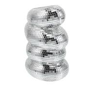GAROZATION Vase à Fleurs Spirale Miroir Argenté, Vase Sculptural Ondulé pour Fleurs Artificielles, Décoration de Table pour Soirées Disco et Intérieur