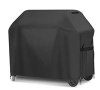 GARPROVM Housse Barbecue, Bâche Barbecue Gaz 147x 61x122cm, Housse Protection Barbecue Exterieur 600D Tissu Oxford Étanche Protection Solaire, BBQ Couverture pour Weber, Char-Broil etc, Noir