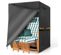 GARPROVM Housse de protection pour fauteuil-cabine de plage - Résistante aux intempéries - Imperméable - 135 x 105 x 175/140 cm - Tissu Oxford 420D - Résistante à l'hiver - Coupe-vent - Anti-poussière