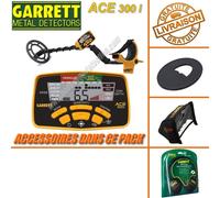 Garrett - Détecteur De Métaux Ace 300 i avec 3 Accessoires Inclus (casque audio, protège disque, protège pluie boîtier)
