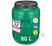 Garronda 80L Fût Alimentaire avec Robinet Sans BPA - Bidon Plastique pour Eau et Fermentation GD-0142