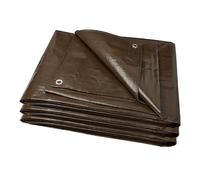 Garronda Bâche De Protection Imperméable avec Œillets 10x15 m - Polypropylène Tissé 200 g/m² - Ultra Lourde, Solide Et Réutilisable - pour Toiture, Bois De Chauffage, Véhicules, Chantier - GD-0162