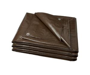 Garronda Bâche De Protection Imperméable avec Œillets 10x15 m - Polypropylène Tissé 200 g/m² - Ultra Lourde, Solide Et Réutilisable - pour Toiture, Bois De Chauffage, Véhicules, Chantier - GD-0162