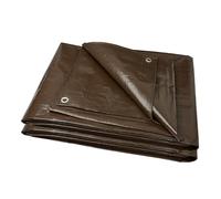 Garronda Bâche De Protection Imperméable avec Œillets 8x10 m - Polypropylène Tissé 200 g/m² - Ultra Lourde, Solide Et Réutilisable - pour Toiture, Bois De Chauffage, Véhicules, Chantier - GD-0162