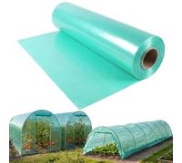 Garronda Bâche pour Serre de Jardin 6x33 m - Film Plastique pour Serre Tunnel LDPE Épais 135μm 3 Couches Anti-UV 4 Saisons Transparent Vert Résistant aux Intempéries et Protège les Cultures GD-0198