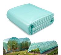 Garronda Bâche pour Serre de Jardin 8x8 m - Film Plastique pour Serre Tunnel LDPE Épais 135μm 3 Couches Anti-UV 4 Saisons Transparent Vert Résistant aux Intempéries et Protège les Cultures GD-0198