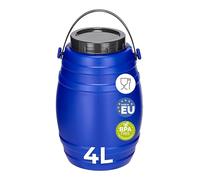 Garronda Bidon Eau 4 litres BPA-Free Petit Fût pour Transport et Stockage Sécurisé GD-0086, Bleu
