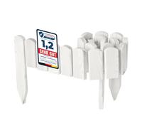 Garronda Bordure Jardin Bois 10x100cm Ganivelle Rouleau Blanc GD-0148