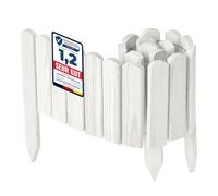 Garronda Bordure Jardin Bois 20x100cm Ganivelle Rouleau Blanc GD-0148