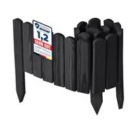 Garronda Bordure Jardin Bois 20x100cm Ganivelle Rouleau Graphite GD-0148