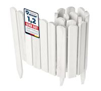 Garronda Bordure Jardin Bois 30x100cm Ganivelle Rouleau Blanc GD-0148