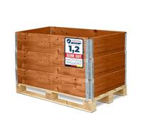 Garronda cadre en bois pour palette boîte de rangement en bois cadre en bois (sans palette) Marron 3 Pièce 120x80x20 cm GD-0096