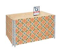 Garronda Cadre Potager en Bois imprimé 120x80x20 cm - Bac de Jardin pour Plantes, Fleurs, Fruits et légumes, Caisse de Rangement en Bois avec Motif décoratif GD-0075 (Fleurs avec Fond, 3 pcs)