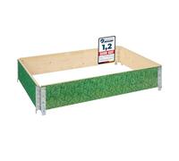 Garronda Cadre Potager en Bois imprimé 120x80x20 cm - Bac de Jardin pour Plantes, Fleurs, Fruits et légumes, Caisse de Rangement en Bois avec Motif décoratif GD-0075 (Feuille avec Fond, 1 pcs)