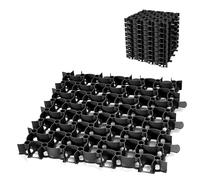 Garronda Caillebotis Plastique Stabilisateur Gravier 50x50x4 cm Pack 10 Dalles Clipsables Exterieur Nid d'Abeille pour Gazon Hautes Charges Parking Sol Garage Allée Chemin de Jardin GD-0224 Graphite