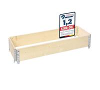 Garronda Carré Potager modulable en Bois Naturel 120x40x20 cm - Jardinière extérieure en palettes, empilable et Pliable, pour Jardin, Plantes, Fleurs, Herbes, Fruits et légumes GD-0141, 1 pièce