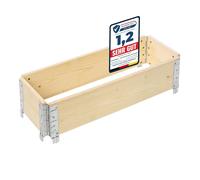 Garronda Carré Potager modulable en Bois Naturel 80x30x20 cm - Jardinière extérieure en palettes, empilable et Pliable, pour Jardin, Plantes, Fleurs, Herbes, Fruits et légumes GD-0141, 1 pièce