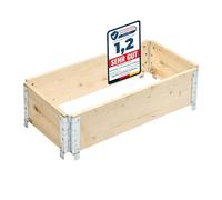 Garronda Carré Potager modulable en Bois Naturel 80x40x20 cm - Jardinière extérieure en palettes, empilable et Pliable, pour Jardin, Plantes, Fleurs, Herbes, Fruits et légumes GD-0141, 1 pièce