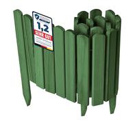 Garronda clôture de Jardin en Bois Bordure Jardin Cloture Jardin Exterieur, Palissade Bordurette Longueur: 100 cm GD-0148 (Vert Foncé, Hauteur : 30 cm)