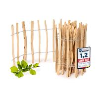 Garronda Cloture Jardin Exterieur à Planter en noisetier, clôture Jardin, clôture Bois, Bordure en Bois pour Jardin, ganivelle de Potager Exterieur GD-0079 (Écart des Lattes: 7-8 cm, 60 cm x 5m)