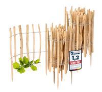 Garronda Cloture Jardin Exterieur à Planter en noisetier, clôture Jardin, clôture Bois, Bordure en Bois, ganivelle de Potager Exterieur GD-0156 Lot de 2 (Écart des Lattes: 3-5 cm, 60 cm x 5m)
