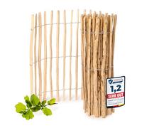 Garronda Cloture Jardin Exterieur à Planter en noisetier, clôture Jardin, clôture Bois, Bordure en Bois pour Jardin, ganivelle de Potager Exterieur GD-0079 (Écart des Lattes: 3-5 cm, 120 cm x 5m)