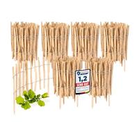 Garronda Cloture Jardin Exterieur à Planter en noisetier, clôture Jardin, clôture Bois, Bordure en Bois, ganivelle de Potager Exterieur GD-0156 Lot de 6 (Écart des Lattes: 3-5 cm, 35 cm x 5m)