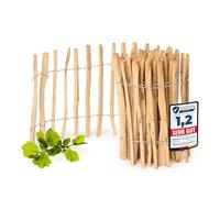Garronda Cloture Jardin Exterieur à Planter en noisetier, clôture Jardin, clôture Bois, Bordure en Bois pour Jardin, ganivelle de Potager Exterieur GD-0079 (Écart des Lattes: 3-5 cm, 60 cm x 5m)