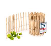 Garronda Cloture Jardin Exterieur à Planter en noisetier, clôture Jardin, clôture Bois, Bordure en Bois pour Jardin, ganivelle de Potager Exterieur GD-0079 (Écart des Lattes: 3-5 cm, 50 cm x 5m)