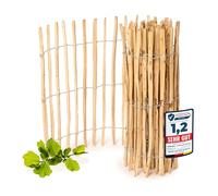 Garronda Cloture Jardin Exterieur à Planter en noisetier, clôture Jardin, clôture Bois, Bordure en Bois pour Jardin, ganivelle de Potager Exterieur GD-0079 (Écart des Lattes: 3-5 cm, 100 cm x 5m)