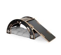 Garronda Ensemble 3 en 1 Arche d'escalade avec Toboggan et Coussin Jouet Montessori pour Enfants dès 1 an GD-0060 (Noir Arche d'escalade avec Toboggan et Coussin)