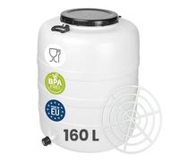 Garronda Fût Alimentaire 160L Plastique HDPE Tonneau Baril pour Eau GD-0187