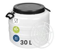 Garronda Fût Alimentaire 30L Plastique HDPE Tonneau Baril pour Eau GD-0187