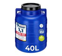 Garronda Fût Alimentaire 40L Sans BPA avec Couvercle Vissé - Bidon Eau et Fermentation GD-0078 (Bleu)