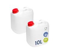 Garronda Jerrican Eau sans BPA jerrican Alimentaire d'eau bidon 10L jerrican Eau 10L bidon Etanche Reservoir Eau Camping Car bidon Eau Camping Accessoires 2 Pack Blanc GD-0082